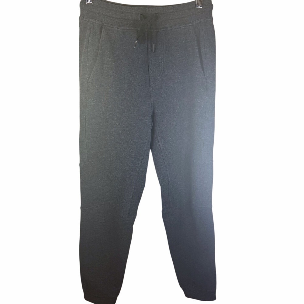 Lululemon n60416 Mens City Sweat Joggers Pants Gray Activewear Logo Small Gym